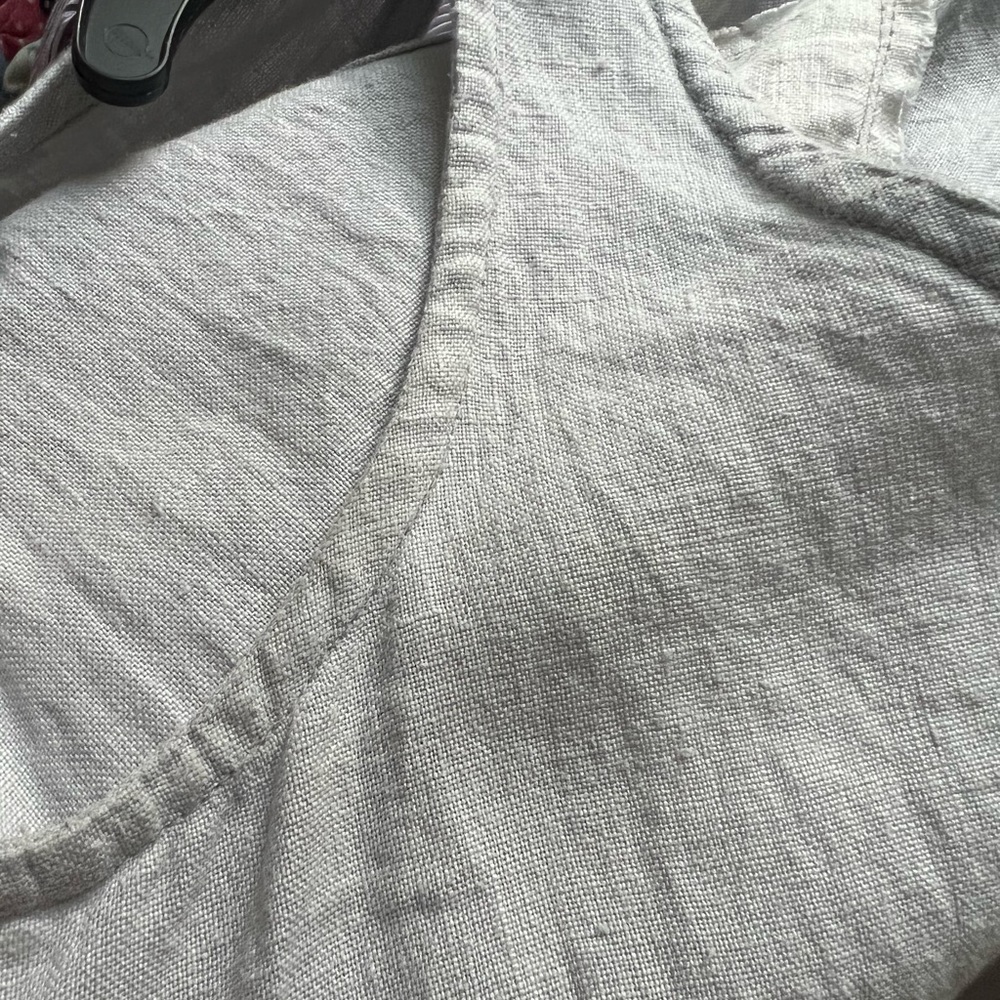 Not Perfect Linen ice blue porto top - Picture 3 of 4